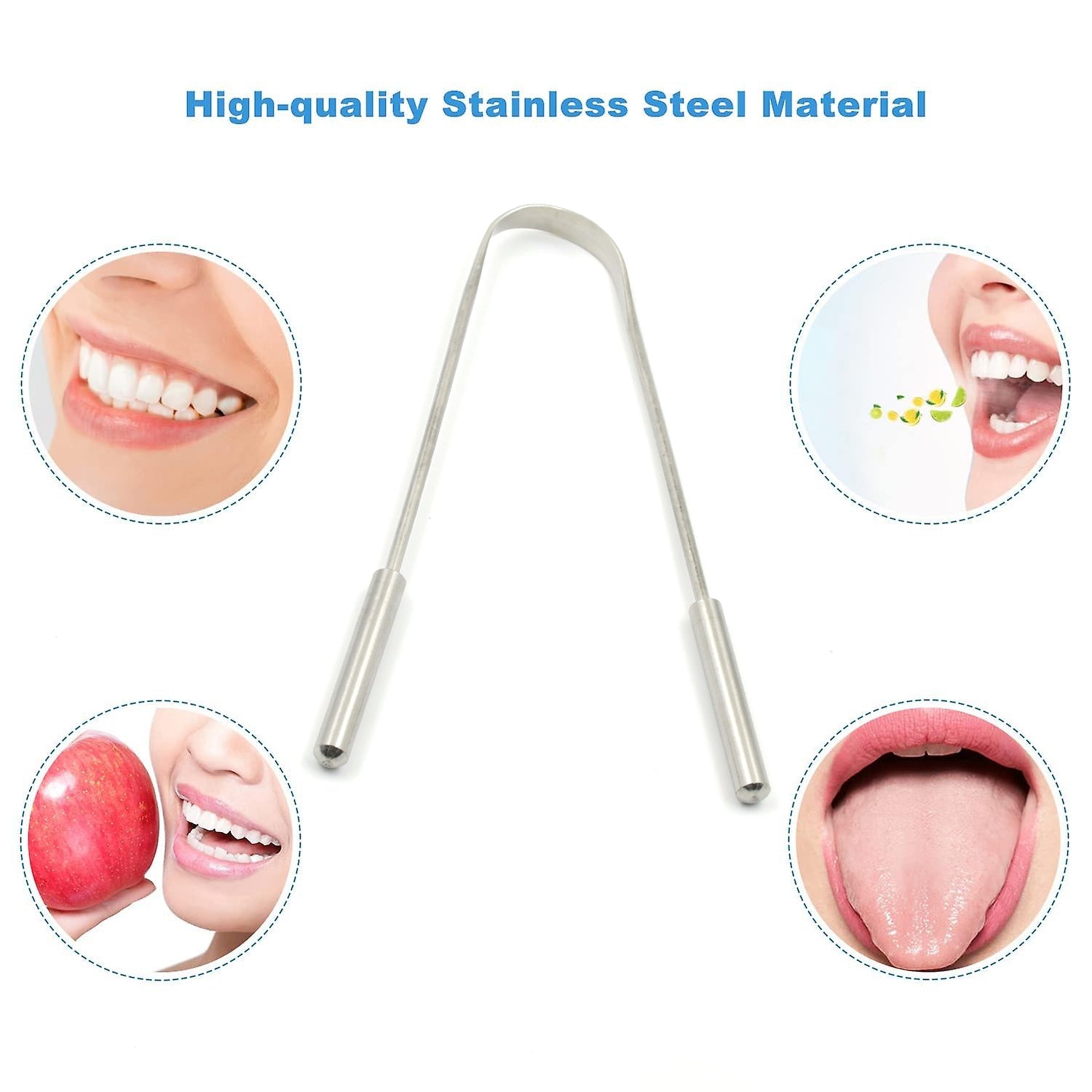 Tongue Cleaner For Kids & Adults | Tongue Scraper For Bad Breath, Maintain Oral Hygiene for Daily Use | for Fresh Breath & Bacteria Removal | Improved Taste (Steel, Copper, Tongue Cleaner / 1 Pc) Tongue Cleaner For Kids & Adults | Tongue Scraper For Bad Breath, Maintain Oral Hygiene for Daily Use | for Fresh Breath & Bacteria Removal | Improved Taste (Steel, Copper, Tongue Cleaner / 1 Pc)